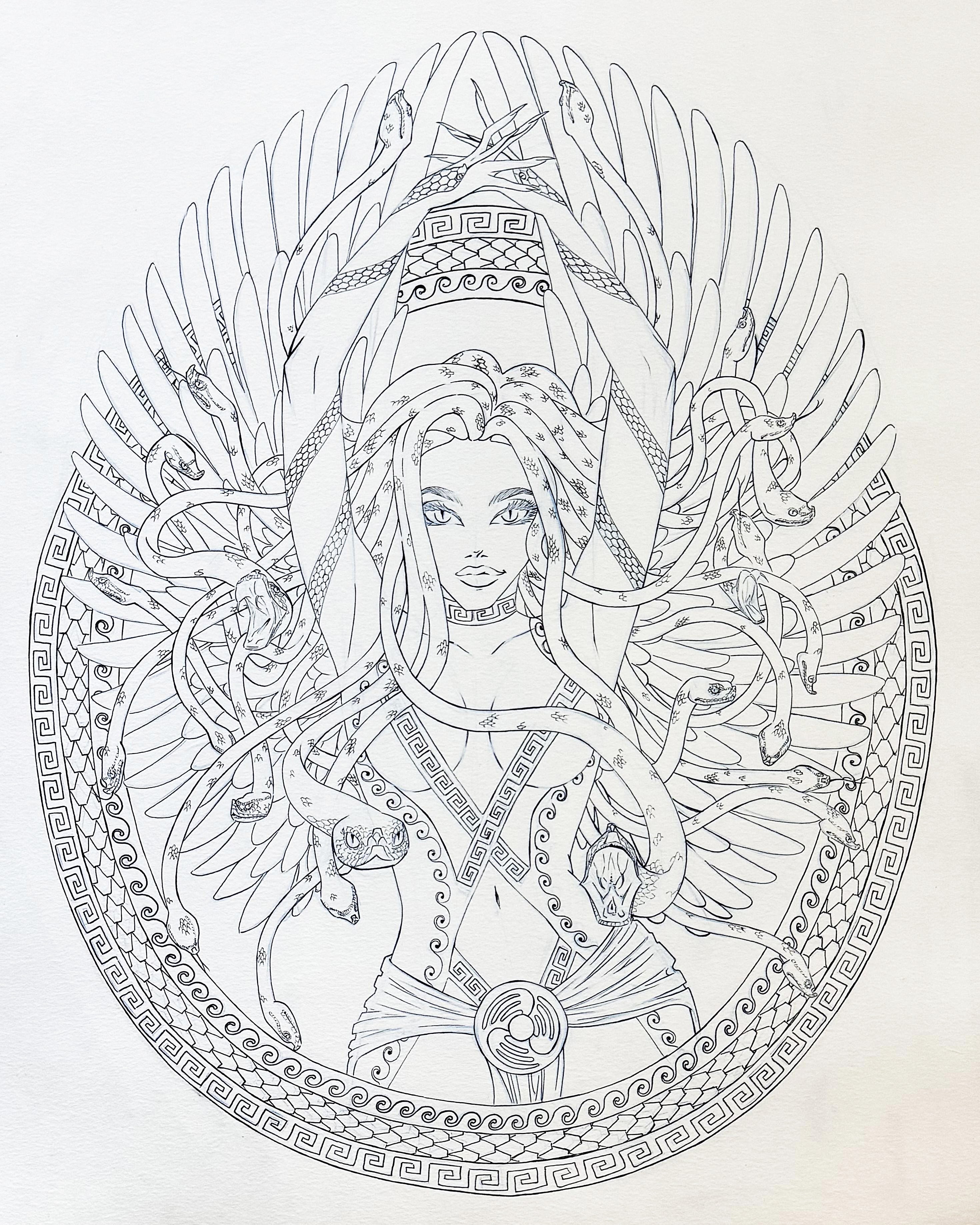 Medusa Coloring Page